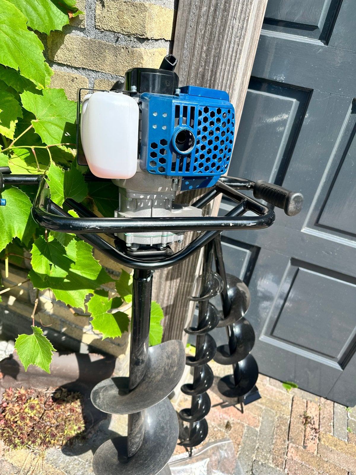 HBM Machines 51.2CC Benzine Grondboor - Zo goed als nieuw, Tuin en Terras, Ophalen, Zo goed als nieuw, Grondboor
