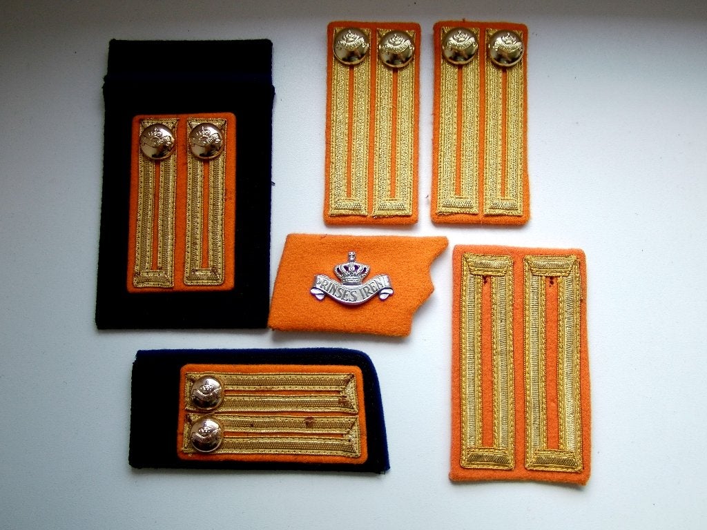 Kraagemblemen, Gardelissen etc GFPI Garderegt. Prinses Irene, Verzenden, Landmacht, Nederland, Embleem of Badge
