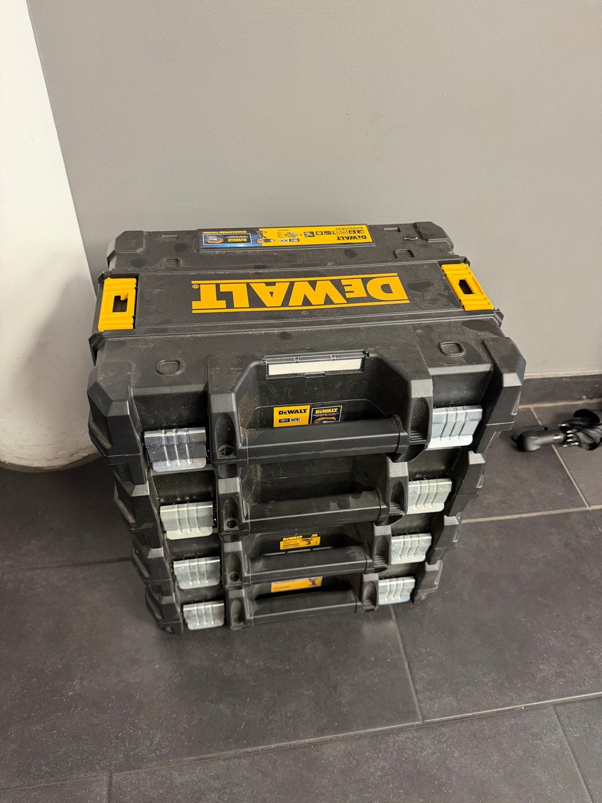 DeWalt TSTAK Gereedschapskisten (4 stuks), Ophalen of Verzenden, Gebruikt