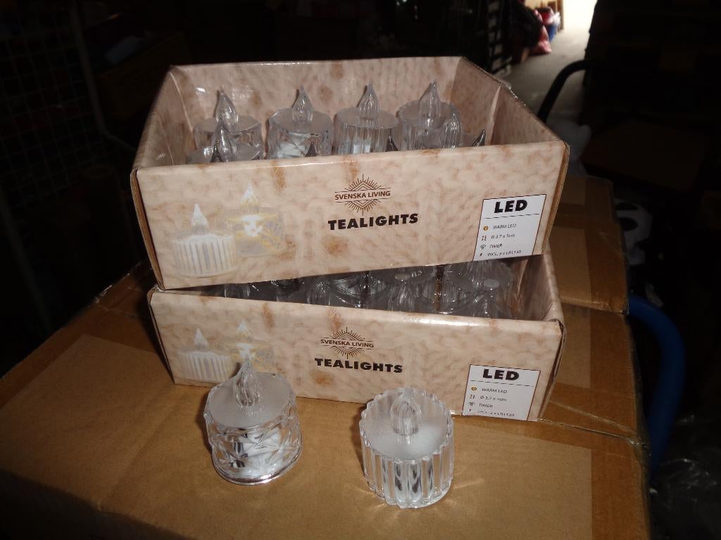 Partij waxine theelicht warm led incl batt, ., Nieuw, Ophalen of Verzenden, .