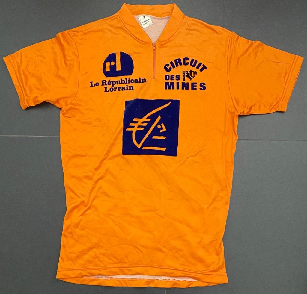 Wielertrui/wielershirt CIRCUIT DES MINES–oranje leiderstrui, Ophalen of Verzenden, Overige typen