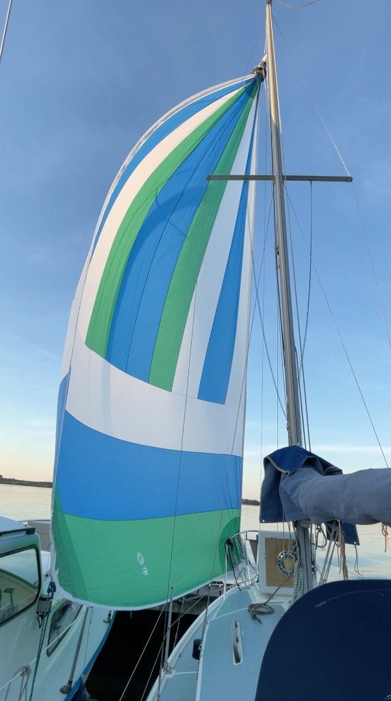 Diverse spinnakers, Watersport en Boten, 6 meter of meer, Gebruikt, Spinnaker, 15 tot 30 m²