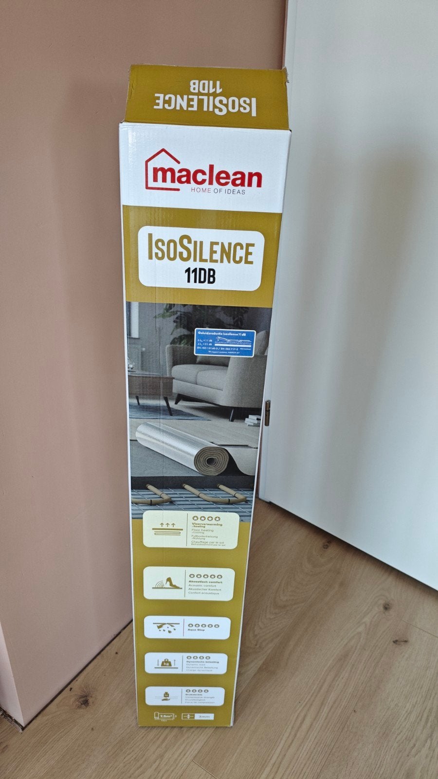 Maclean IsoSilence 11DB Ondervloerisolatie, Ophalen