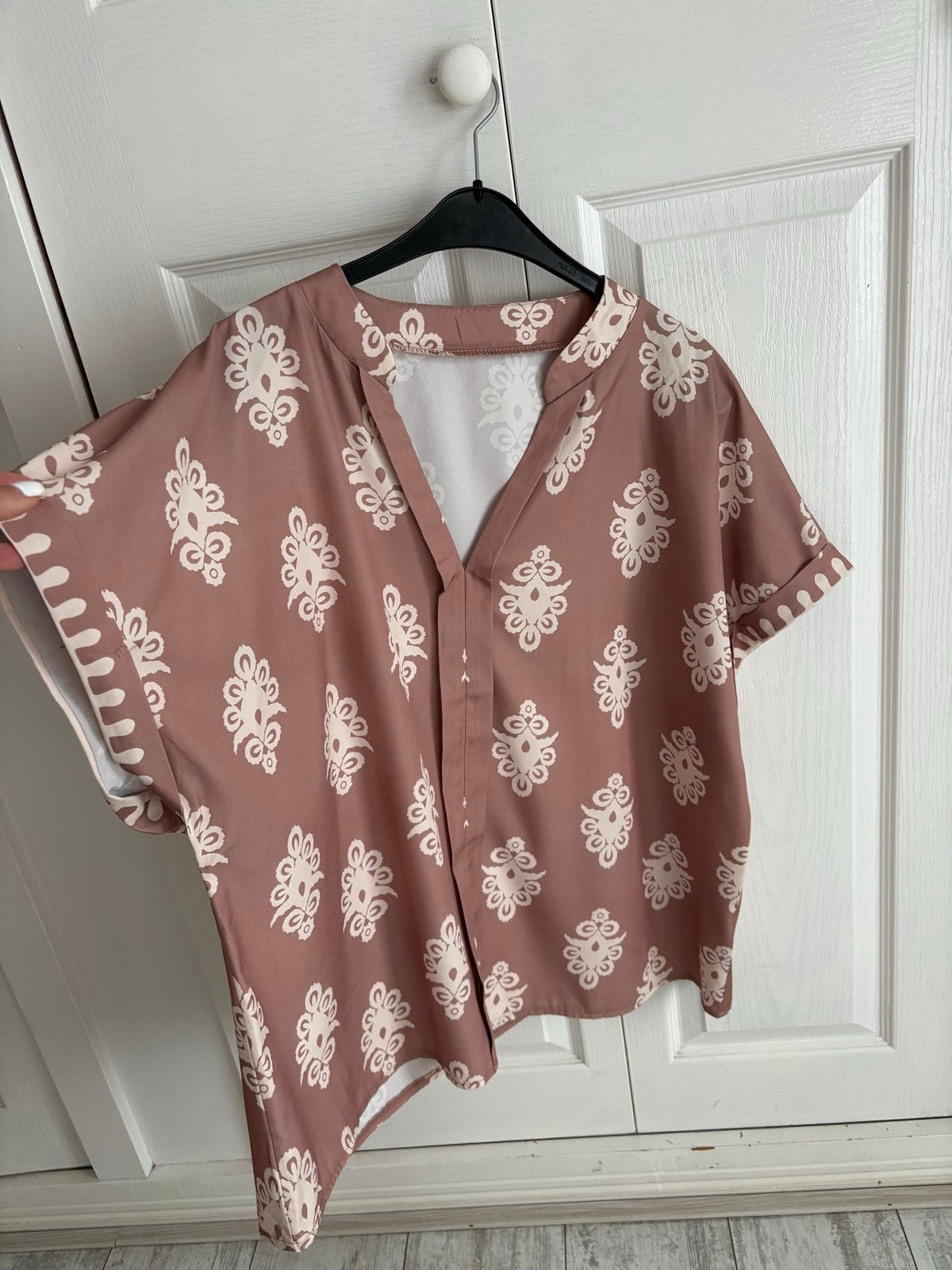 Shein Curve Blouse met Print - Maat 2XL, Kleding | Dames, Blouses en Tunieken, Verzenden, Zo goed als nieuw, Maat 46/48 (XL) of groter