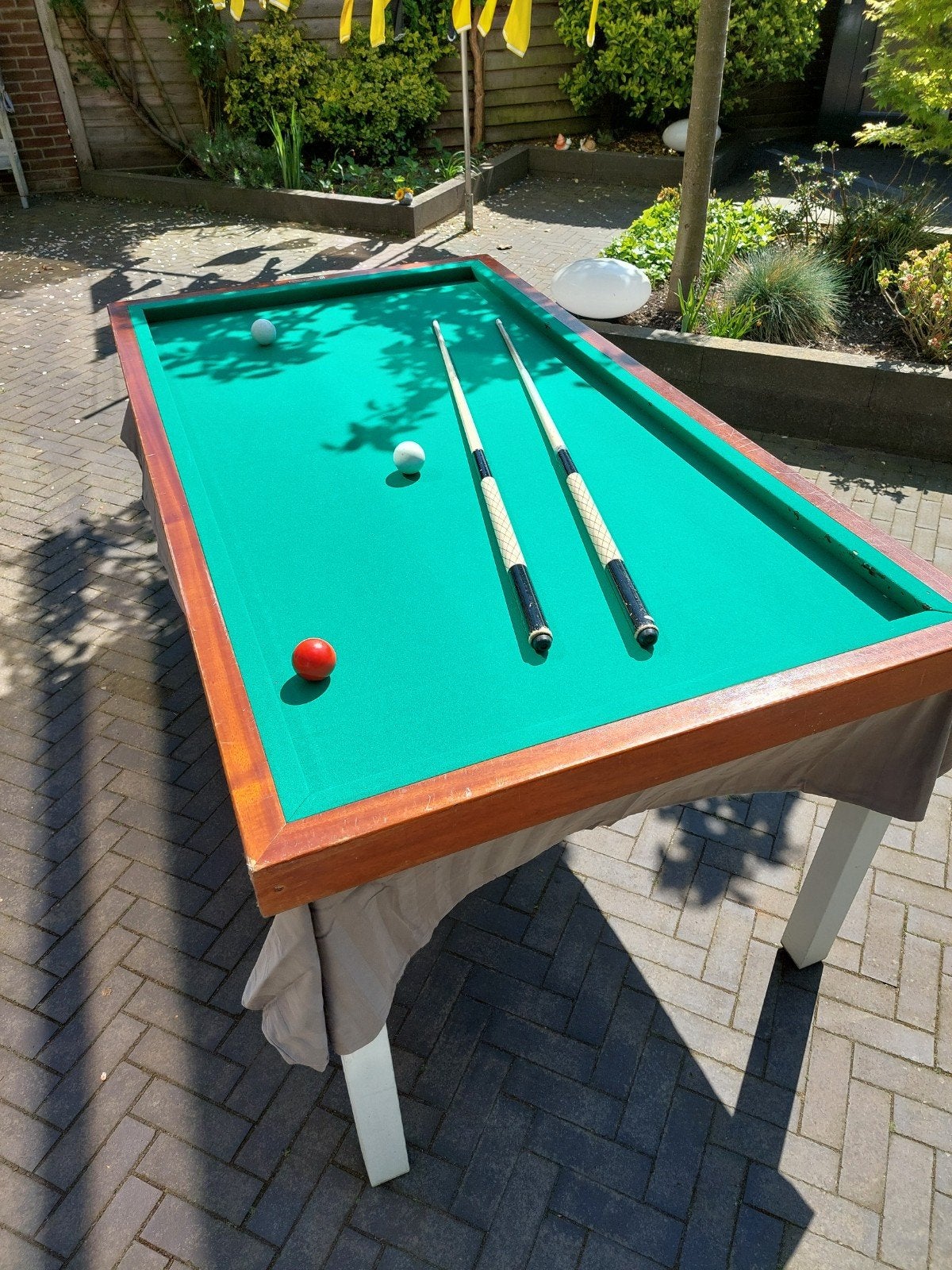 GRATIS - Heemskerk Biljarttafel met 2 keuen en ballen, Ophalen, Gebruikt, Biljarttafel
