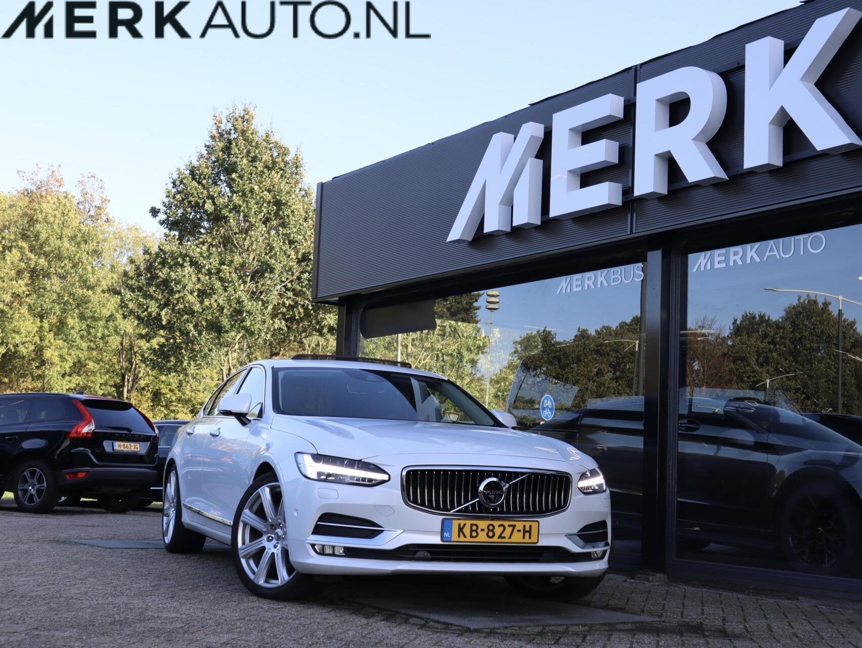 Volvo S90 2.0 T5 Inscription, Schuifdak,360c Camera,Trekhaak, Auto's, 15 km/l, 1969 cc, Wit, Bedrijf