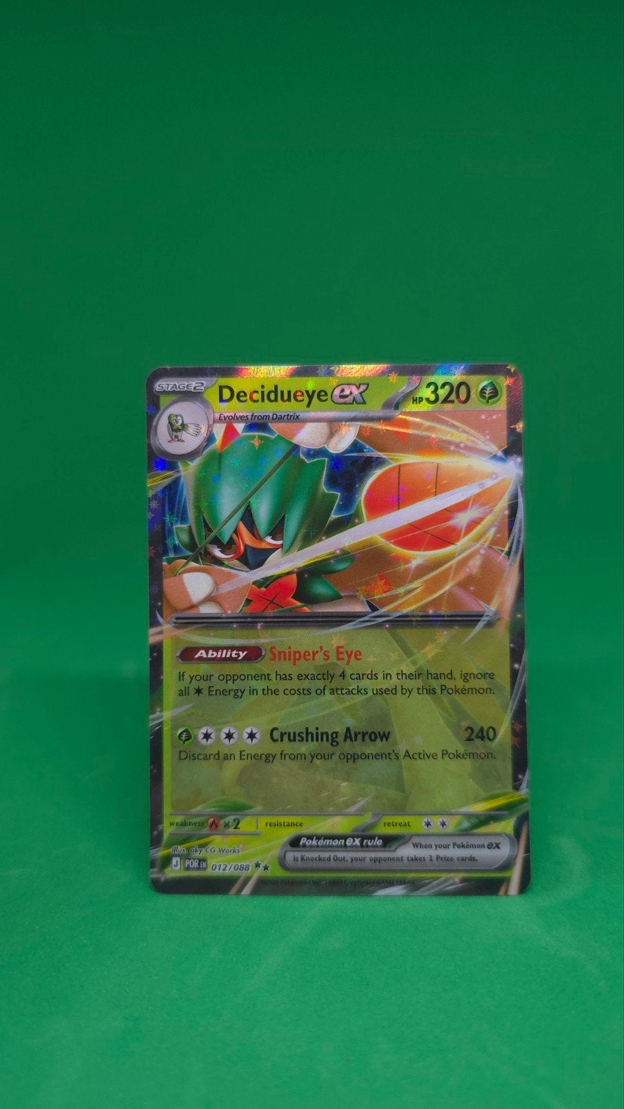 Decidueye EX 012/088 Perfect Order, Ophalen of Verzenden, Zo goed als nieuw
