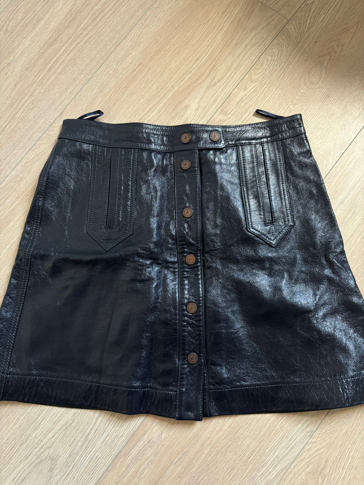 Tommy x Gihi Hadid leren rok, Kleding | Dames, Rokken, Blauw, Ophalen of Verzenden, Zo goed als nieuw, Maat 36 (S)