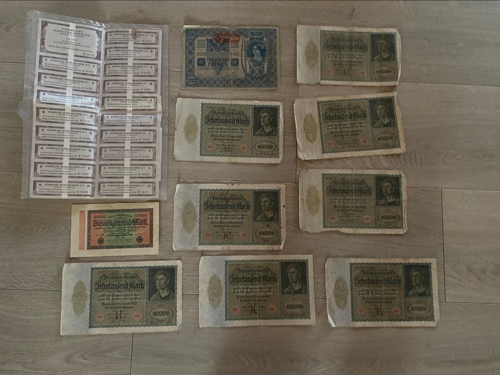 Historische Duitse bankbiljetten en certificaten, Ophalen of Verzenden, Duitsland, Setje