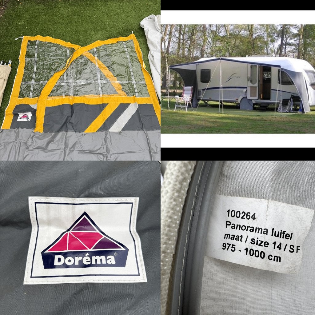 Dorema Panorama Luifel Maat 14/SF (975-1000 cm), Caravans en Kamperen, Ophalen, Gebruikt, Polyester, Dorema