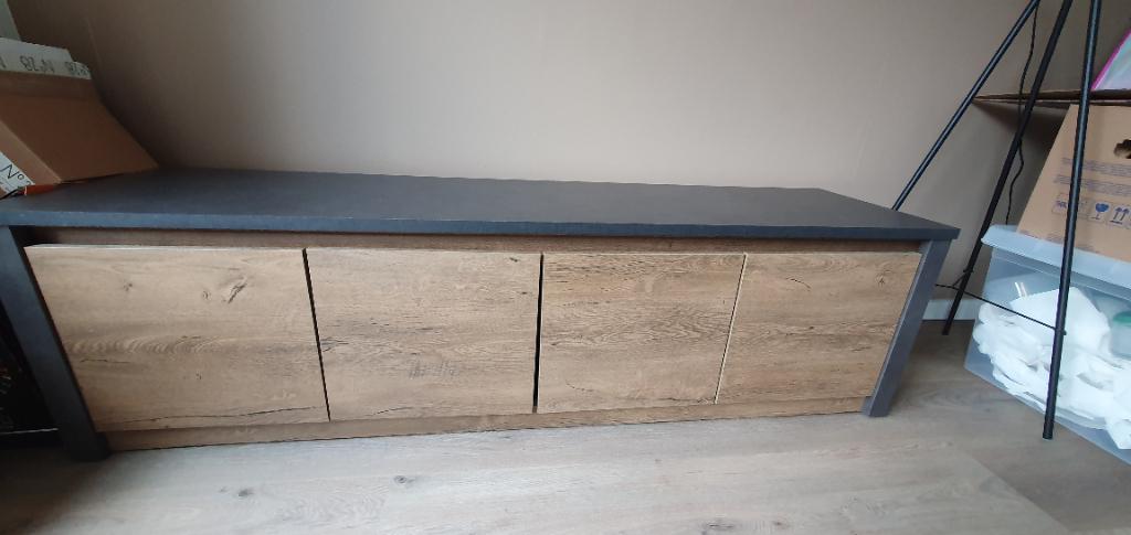 Tv dressoir, Ophalen, 150 tot 200 cm, 25 tot 50 cm, Landelijk