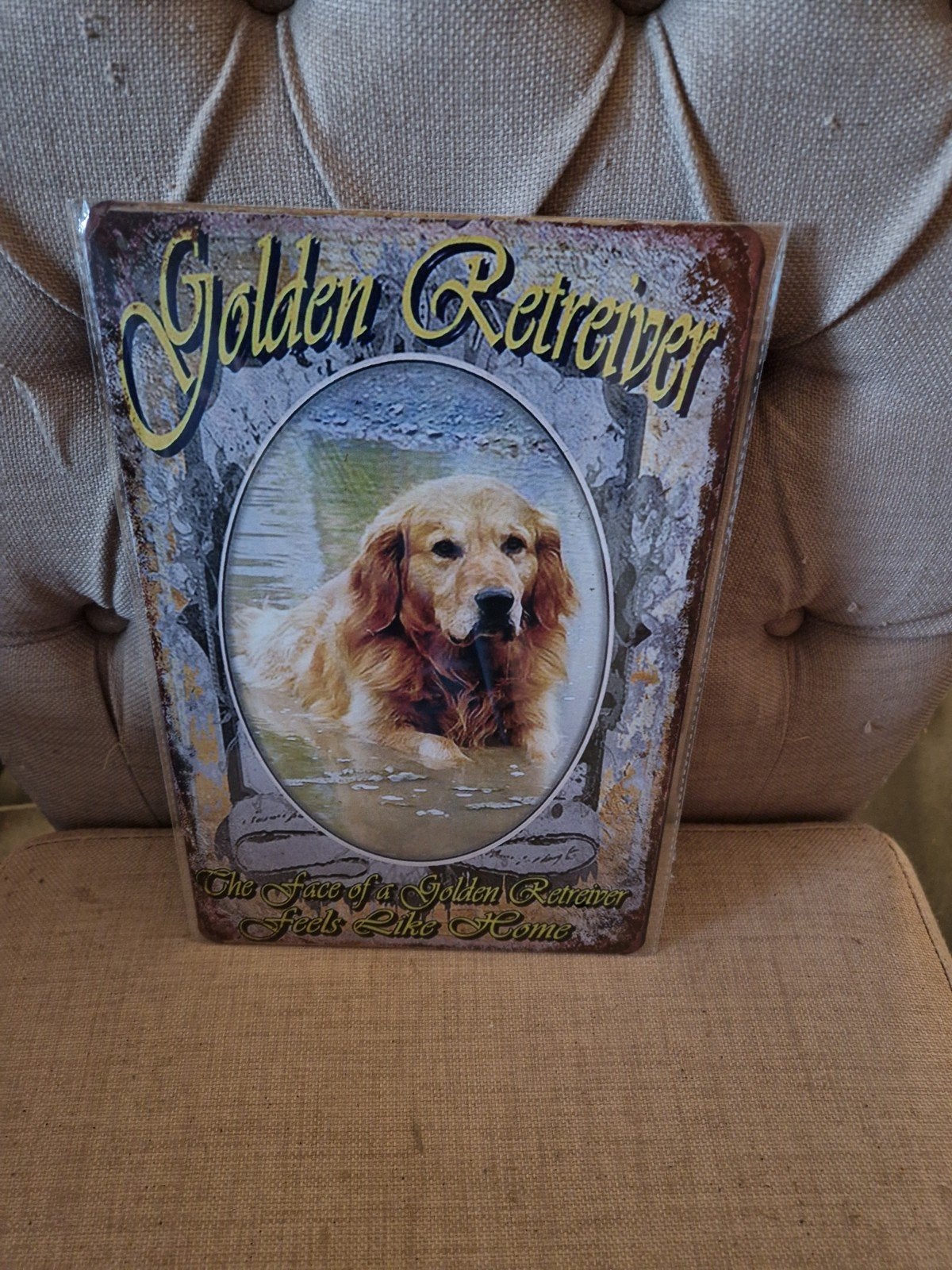 Golden retriever wandbord, Ophalen of Verzenden, Nieuw