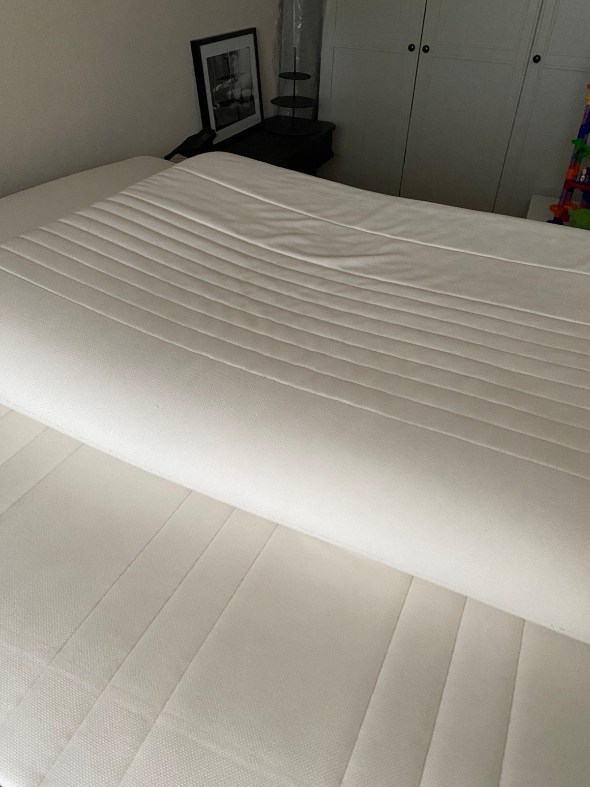 Ikea matras Hoväg 160x200 incl topper Tussöy, Ophalen, Zo goed als nieuw, Tweepersoons, 160 cm