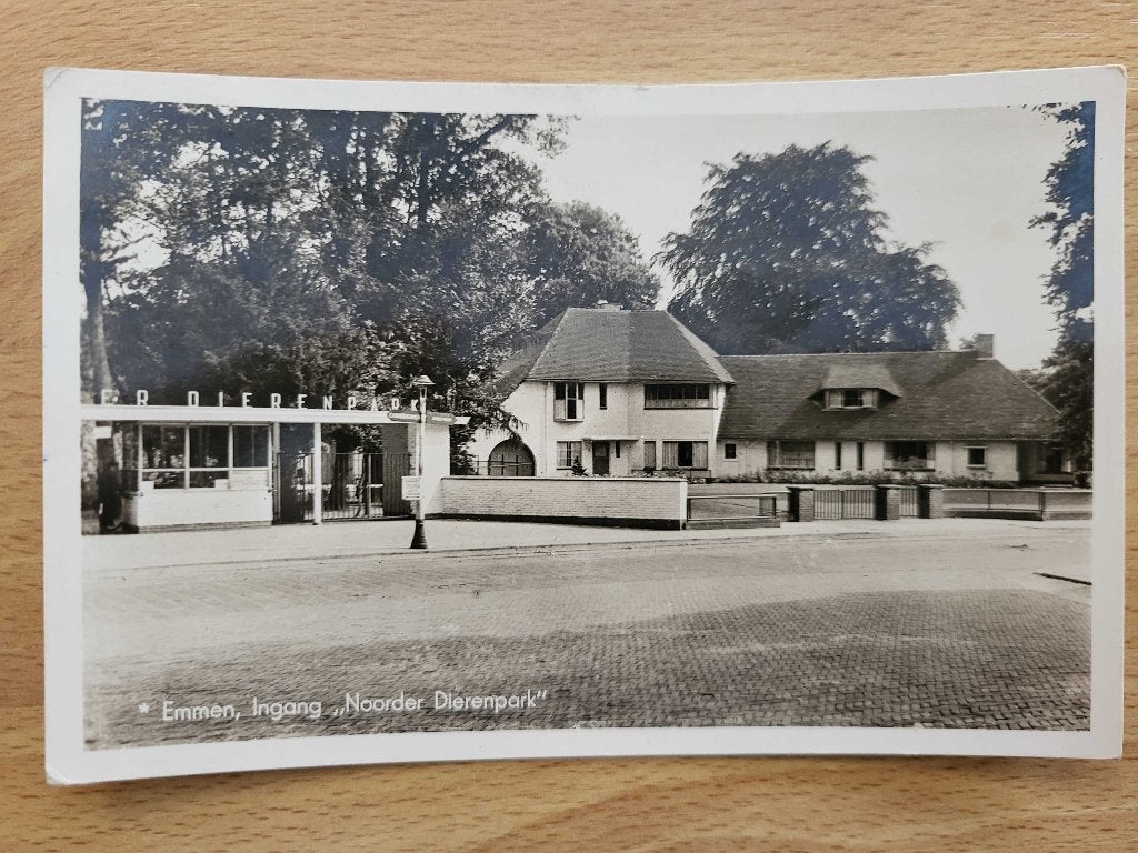 ansicht EMMEN Noorder Dierenpark 1957, Verzamelen, Ansichtkaarten | Nederland, Ophalen of Verzenden, Voor 1920, Drenthe