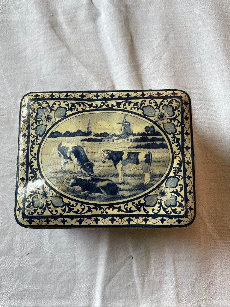 vintage Delfts blauwe snoeptrommel, Ophalen of Verzenden, Zo goed als nieuw, Overige