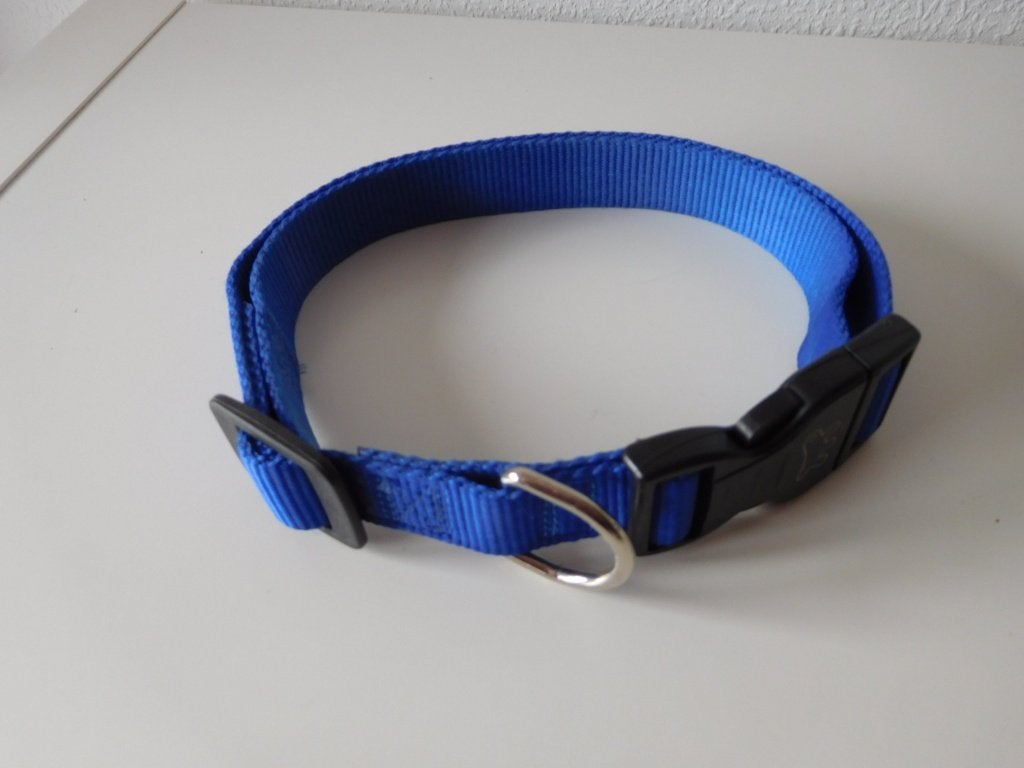 halsband hond blauw met kliksluiting nieuw 45 t/m 70 cm, Dieren en Toebehoren, Ophalen of Verzenden, Nieuw