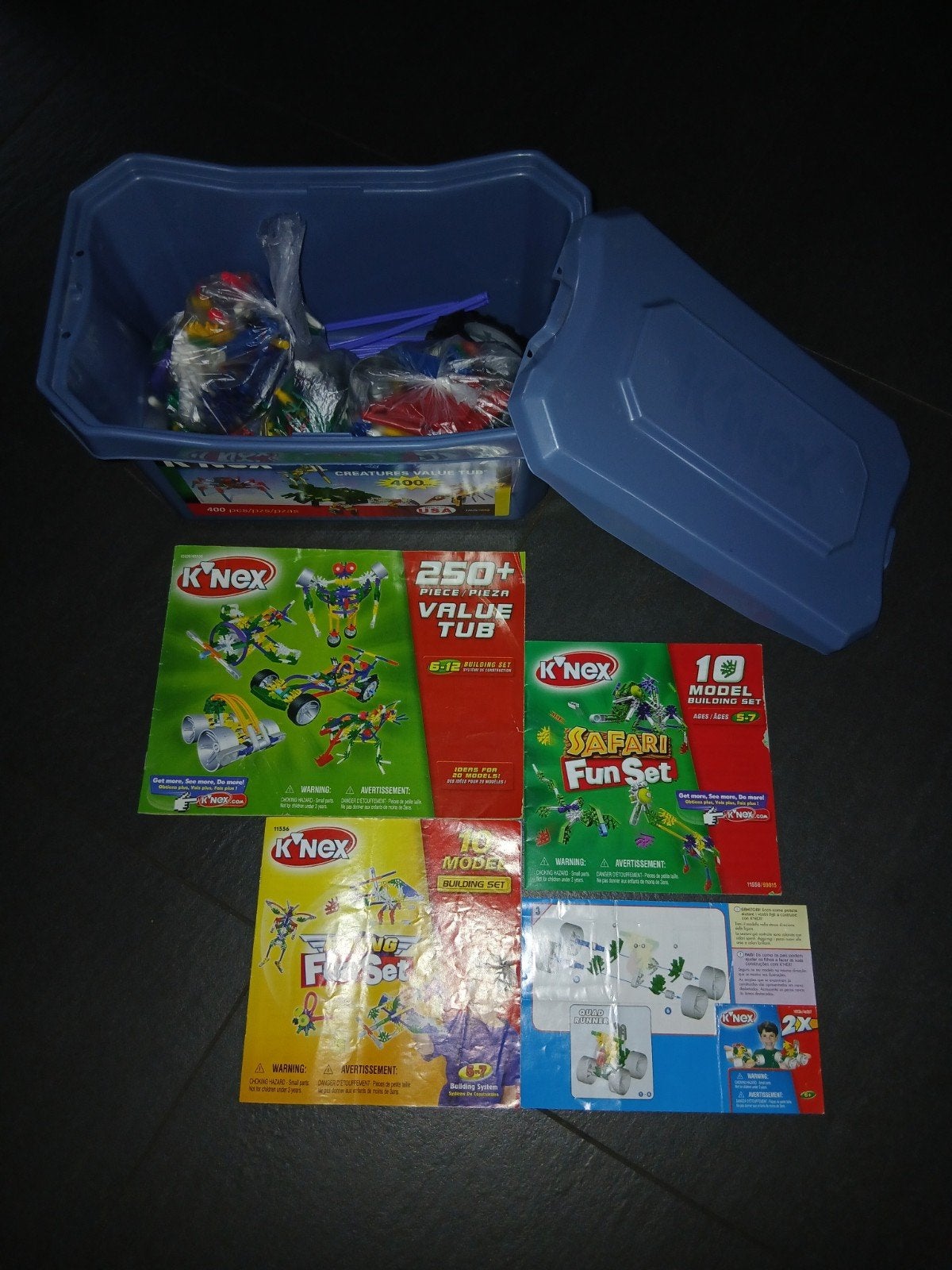 Grote K'nex set met diverse bouwinstructies en opbergbox, Kinderen en Baby's, Speelgoed | Bouwstenen, Ophalen of Verzenden, Zo goed als nieuw