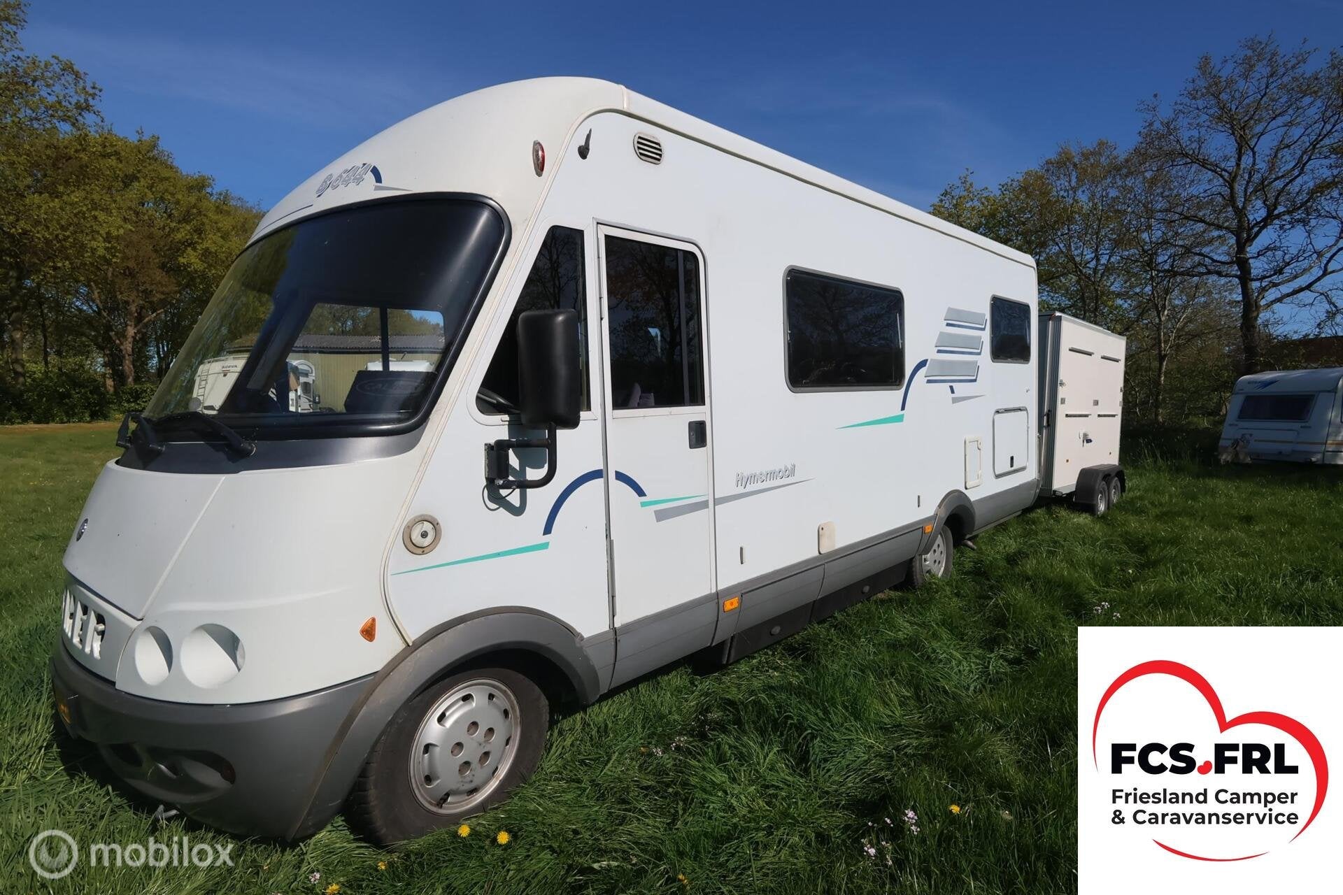 Fiat HYMERMOBIL B644 eventueel met aanhangwagen, Caravans en Kamperen, Campers, Tot en met 2, 7 tot 8 meter, Bedrijf, Diesel