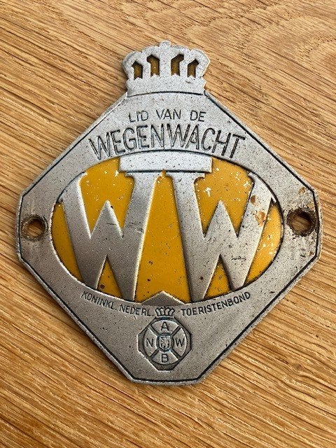Embleem Wegenwacht voor o.a. oldtimers, Ophalen of Verzenden, Gebruikt