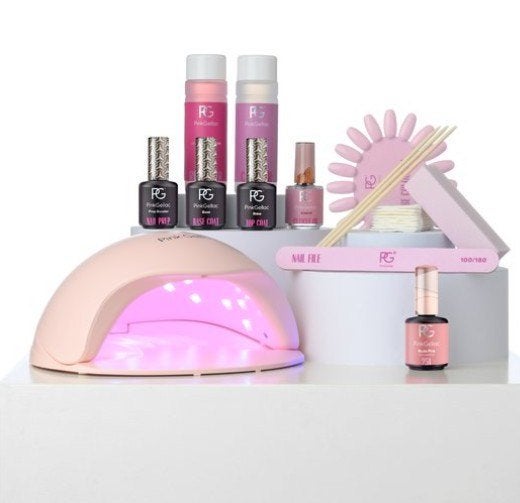 Pink Gellac Gellak Starterspakket + extra's *~~nieuw~~*, Verzenden, Nieuw, Handen en Nagels, Make-up
