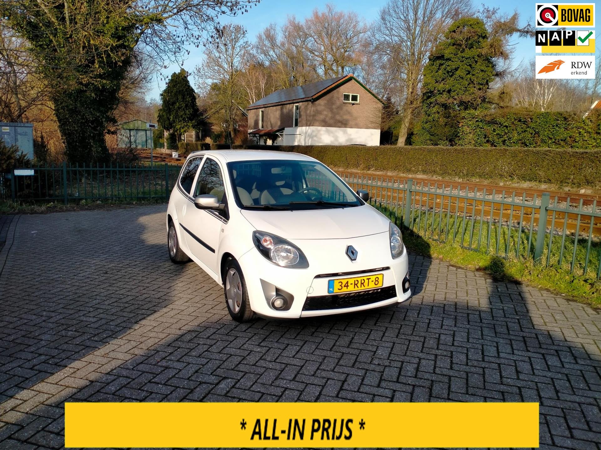 Renault Twingo 1.2-16V Collection airco dubbele stoel ALLINP, Gebruikt, Zwart, 4 cilinders, 4 stoelen