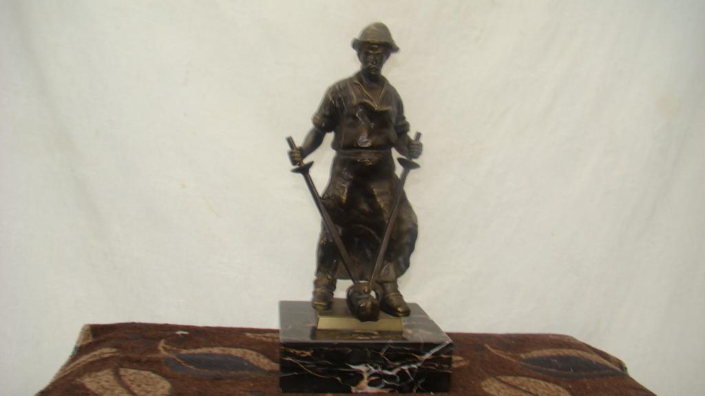Staalgieter ( Brons, Ophalen of Verzenden, Handgemaakt, Brons, Beeld