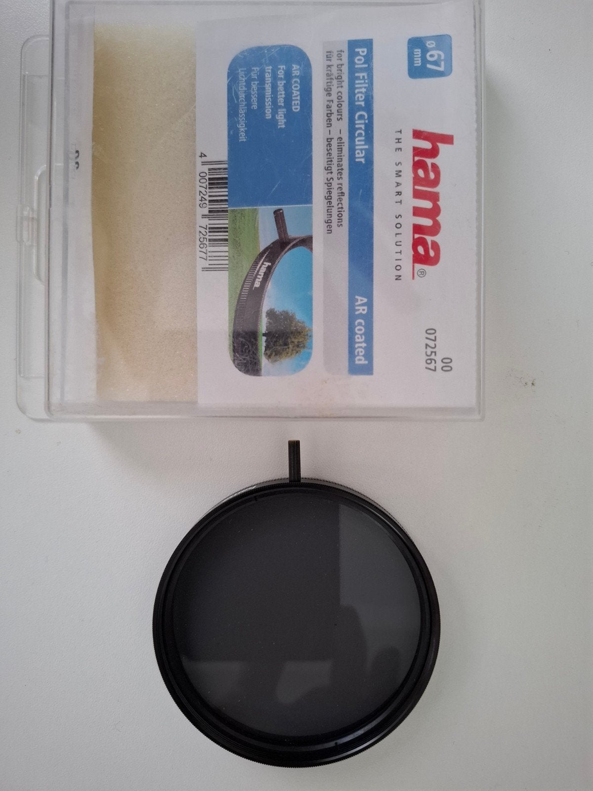 Hama Pol Filter Circular 67mm - AR gecoat, Polarisatiefilter, Ophalen of Verzenden, Met schroefdraad, Hama