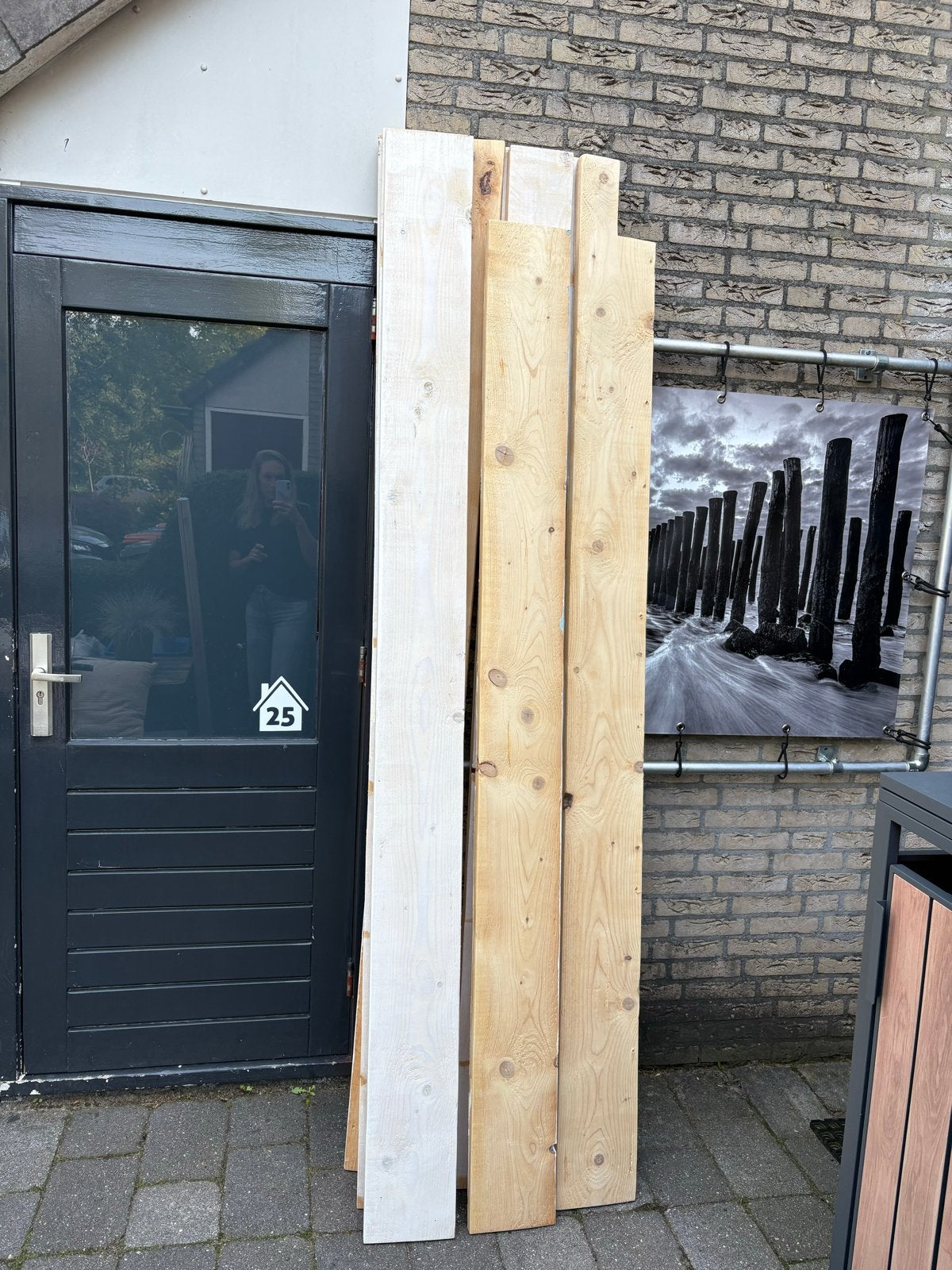 Diverse steigerhouten planken, Gebruikt, 25 tot 50 mm, Ophalen of Verzenden, 250 tot 300 cm