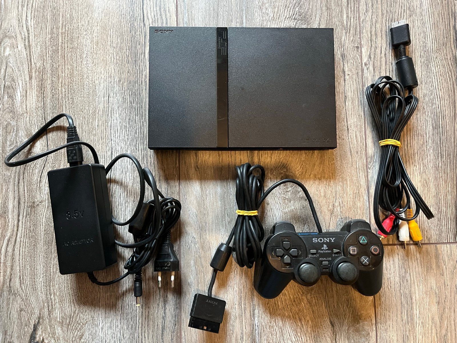PlayStation 2 Slim Console, Ophalen, Gebruikt, Zwart, Met 1 controller