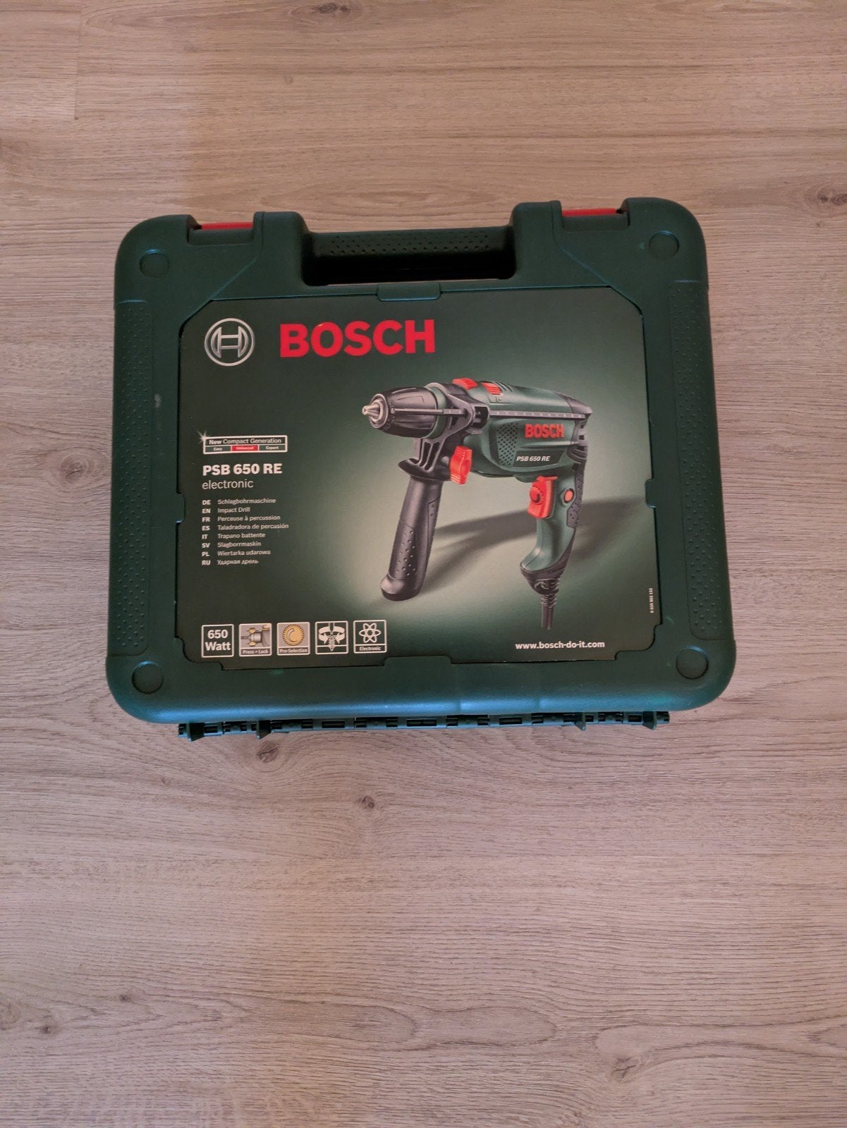 Bosch PSB 650 RE Klopboormachine in Koffer, Boormachine, 600 watt of meer, Ophalen of Verzenden, Zo goed als nieuw