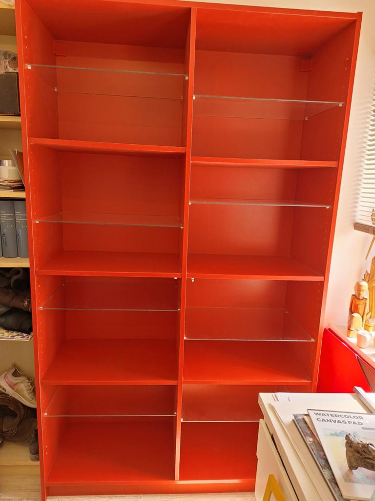 Gratis Ikea open kast rood, Ophalen, Gebruikt, 25 tot 50 cm