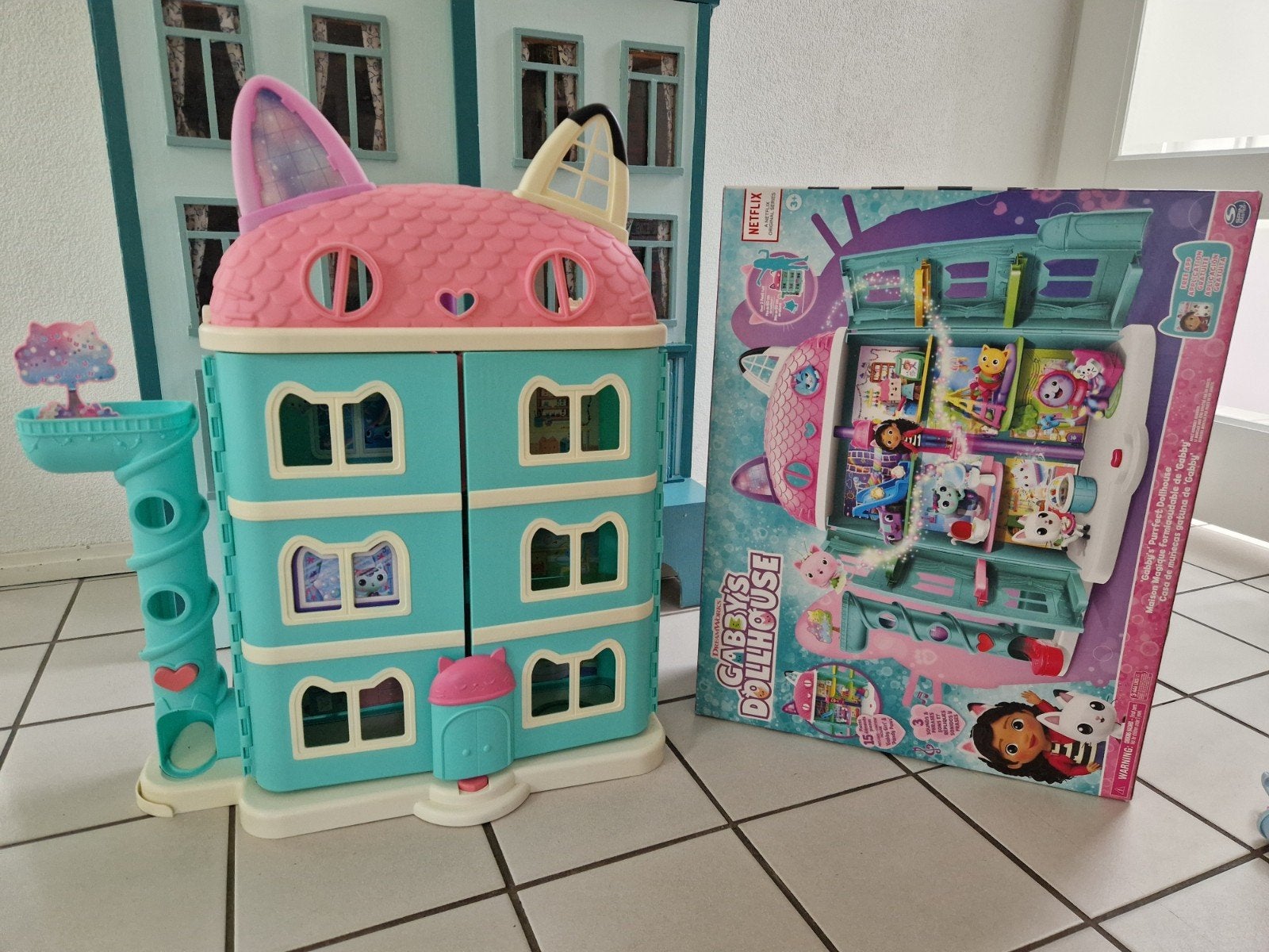 Gabby's Poppenhuis incl Meerminkat uitbreiding, Kinderen en Baby's, Speelgoed | Poppenhuizen, Ophalen of Verzenden, Gebruikt, Poppenhuis