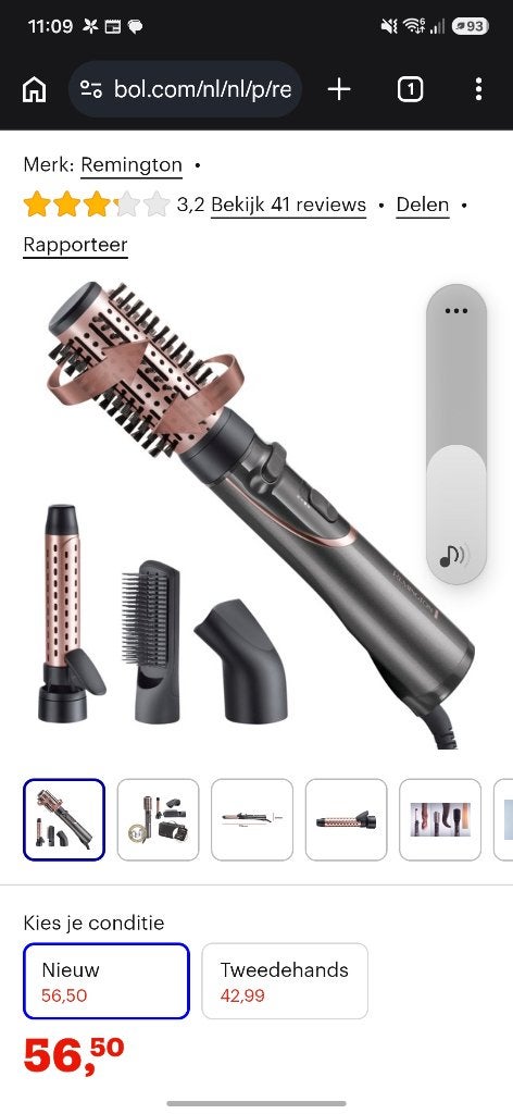 Remington Föhn borstel set voor krul en stijl haar, Ophalen, Zo goed als nieuw, Föhn of Haardroger