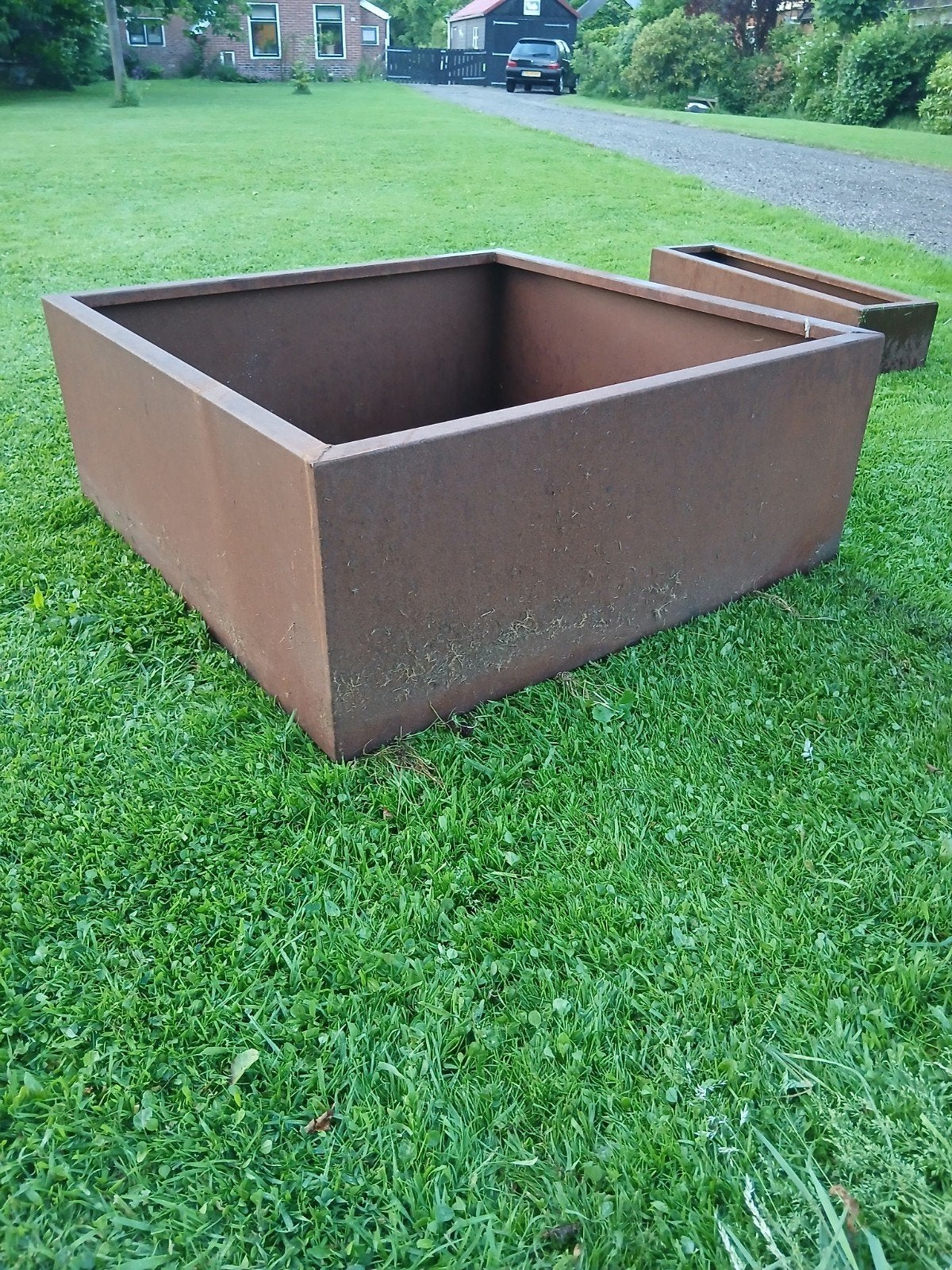 Cortenstaal plantenbak 100x100x40, Tuin en Terras, Bloembakken en Plantenbakken, Ophalen, Olijnsma multiservice, De westereen
