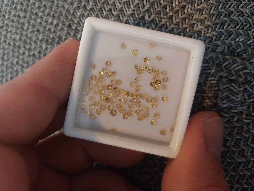 2mm facet geslepen mini citrine, Ophalen of Verzenden, Nieuw