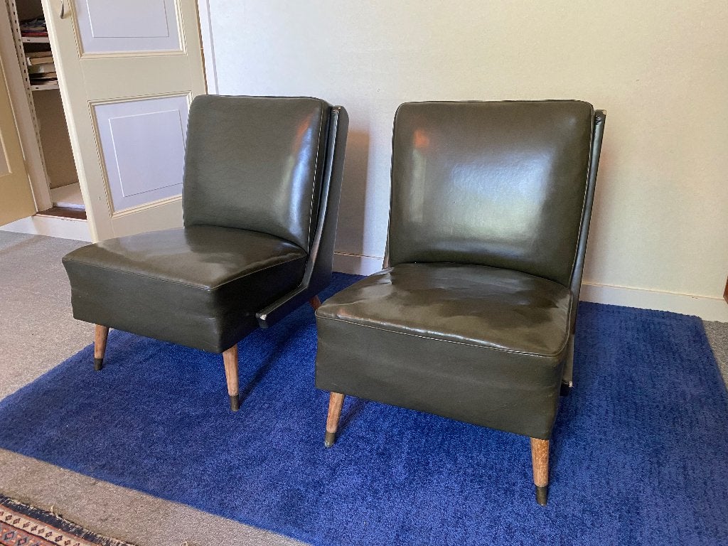 Vintage cocktail stoelen jaren 60, Ophalen, Gebruikt, Overige kleuren, Twee