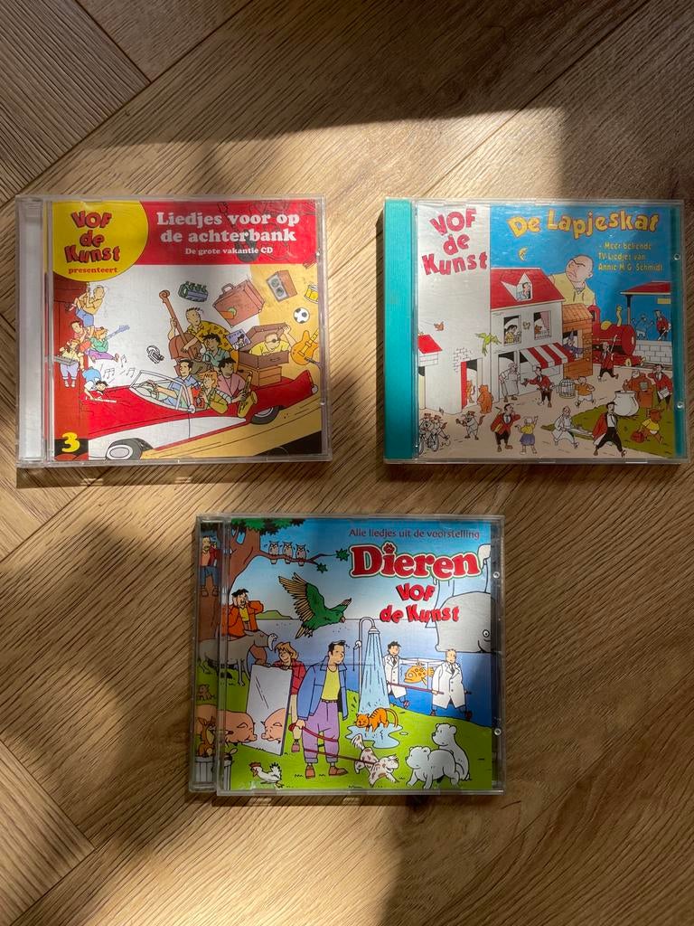 VOF de Kunst CD's: Liedjes, Lapjeskat, Dieren (3 stuks), Gebruikt, Boxset, 6 tot 9 jaar, Ophalen of Verzenden