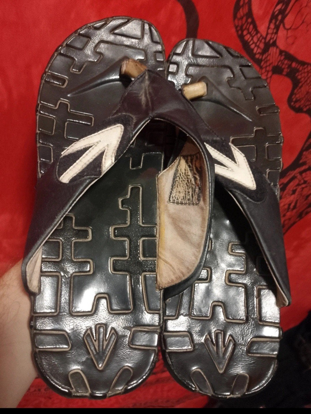 Energie luxe leren slippers maat 4545, Ophalen of Verzenden, Zo goed als nieuw, Zwart