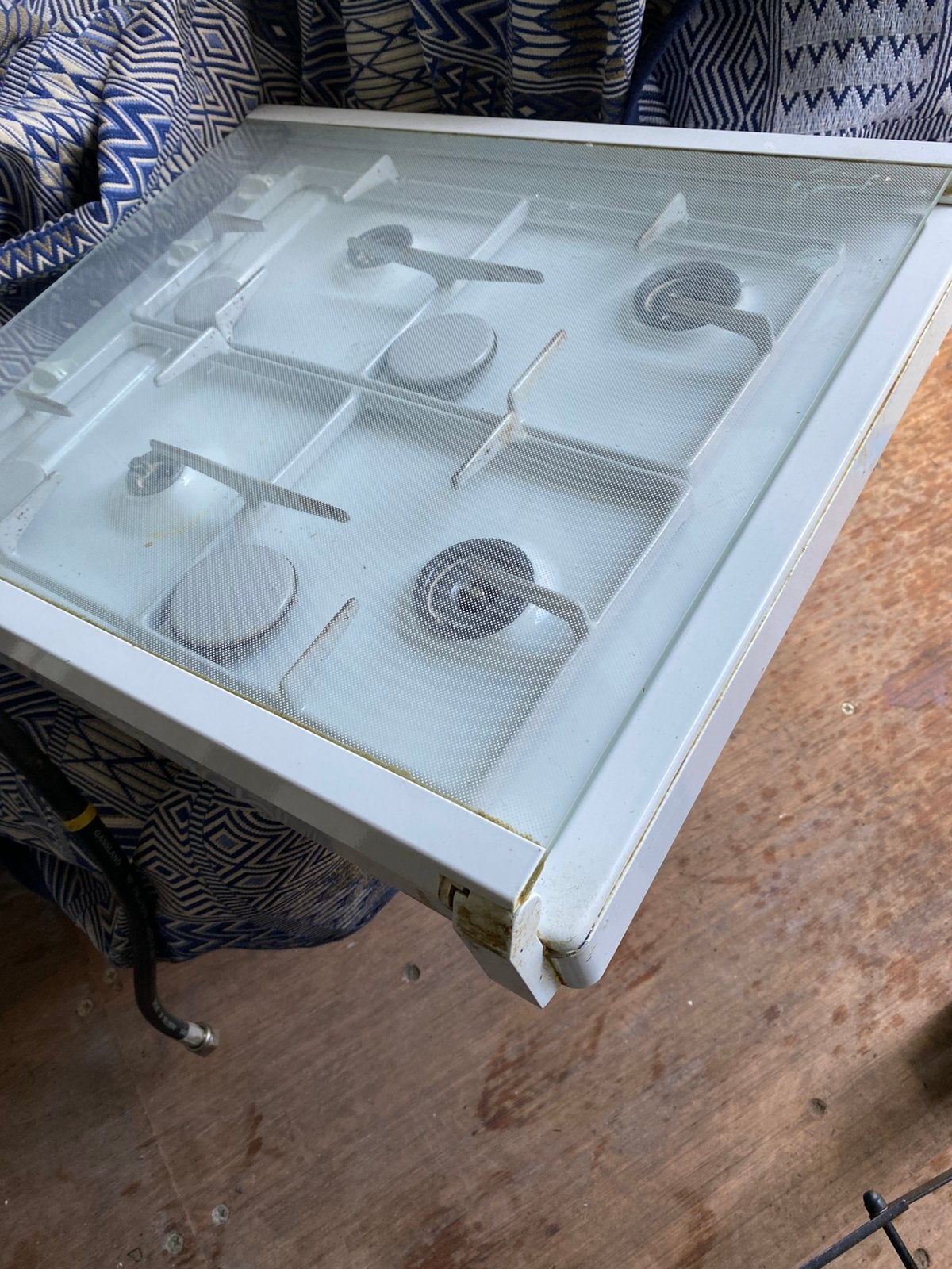 Opzet gaskookplaat met glas afsluiting, Ophalen of Verzenden, Zo goed als nieuw