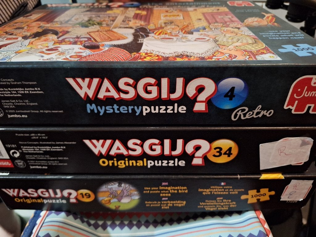 Wasgij puzzels, Ophalen, 500 t/m 1500 stukjes, Zo goed als nieuw, Legpuzzel