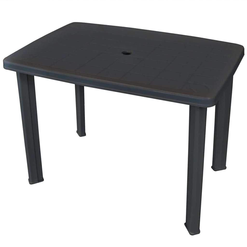 Tuintafel - kunststof - 101 cm - antraciet, Tuin en Terras, Tuintafels, Ophalen, Nieuw, Rechthoekig, Kunststof