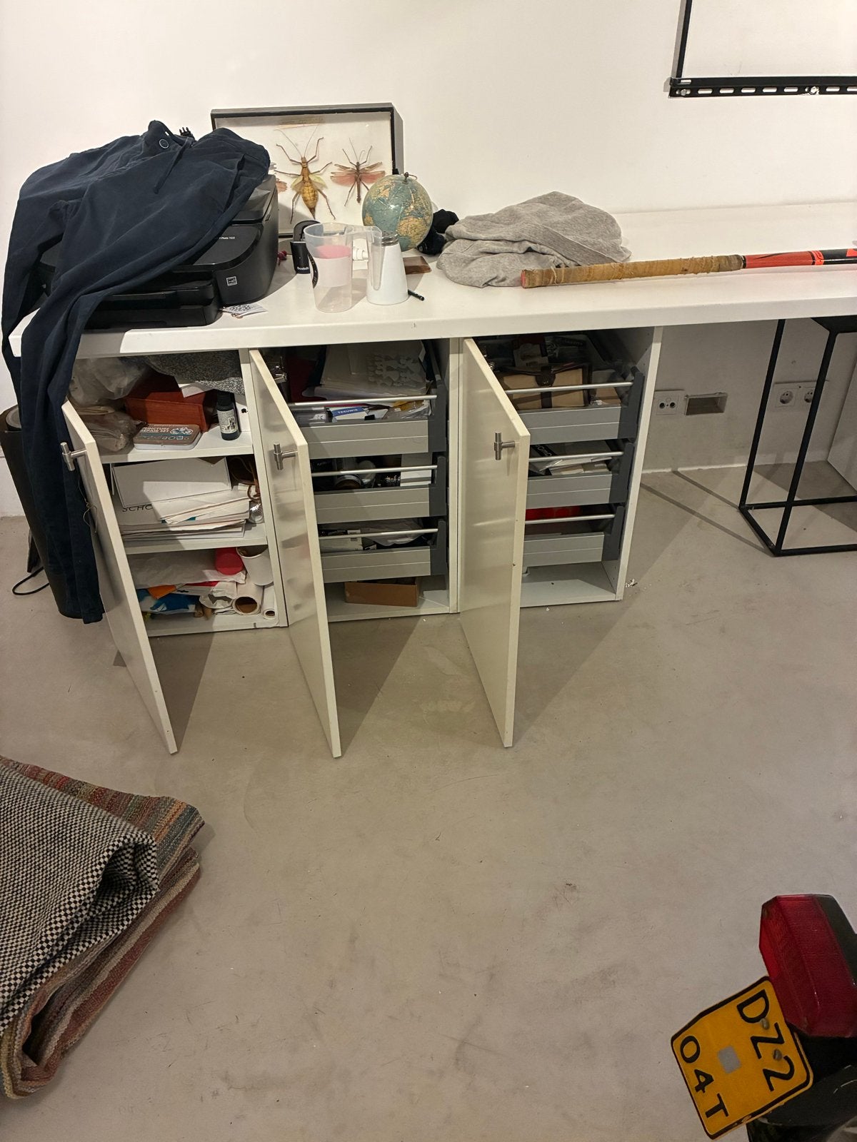 IKEA Bureau met Kasten en Lang Keukenblad, Ophalen, Gebruikt, Met lades, Spaanplaat of MDF