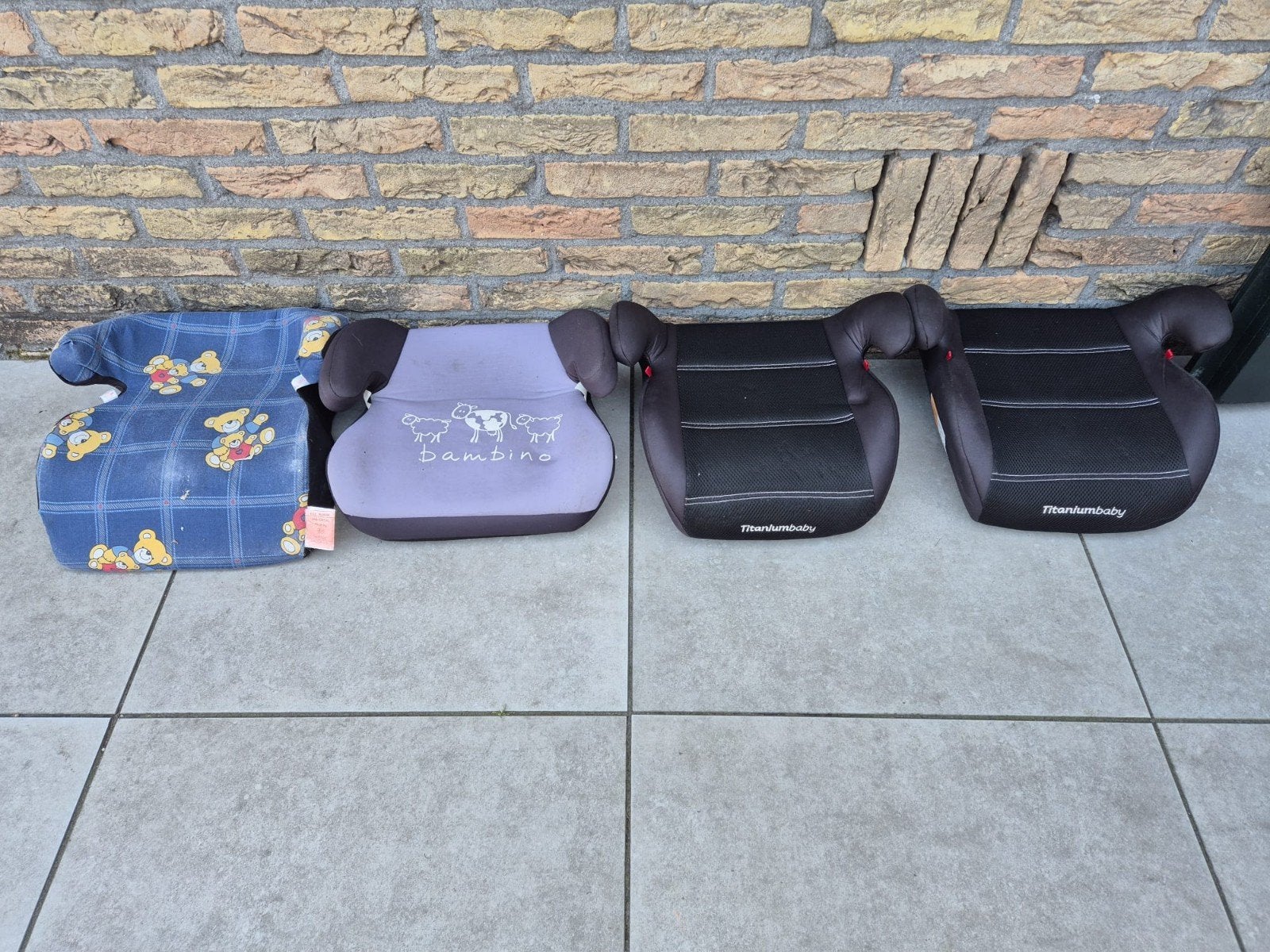 4 Autostoelverhogers - Bambino en Titaniumbaby, 15 t/m 36 kg, Ophalen, Overige merken, Gebruikt