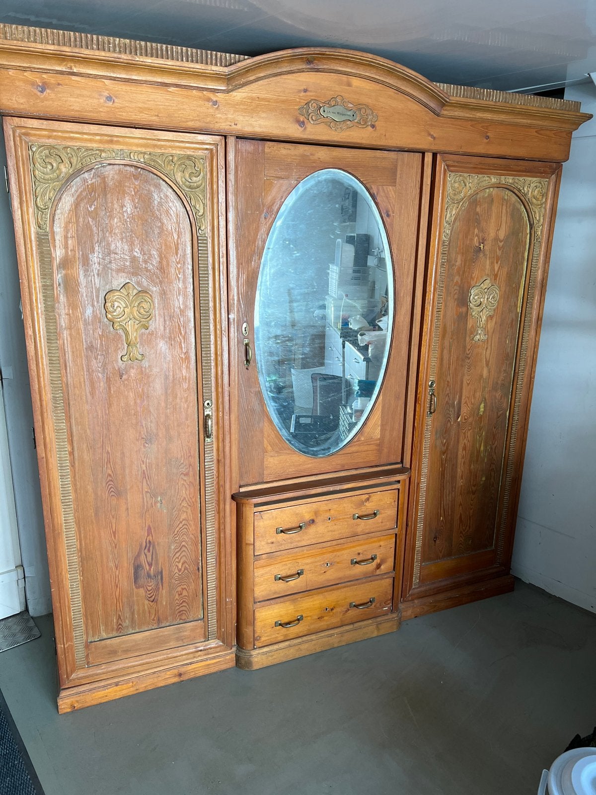 Antieke Grootmoeders Kast - 200x220 cm, Huis en Inrichting, Kasten | Kledingkasten, Gebruikt, 200 cm of meer, Vintage, 200 cm of meer