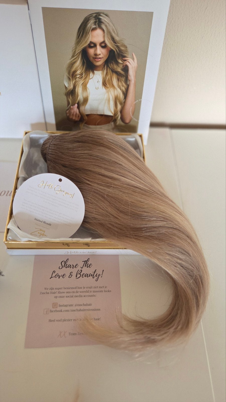 extentions zascha  echt haar ,30 cm, Ophalen of Verzenden, Nieuw, Pruik of Haarverlenging