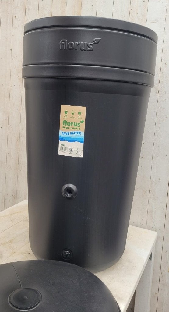 Regenton 200L zwart Florus, Tuin en Terras, 150 liter of meer, Ophalen, Nieuw, Kunststof