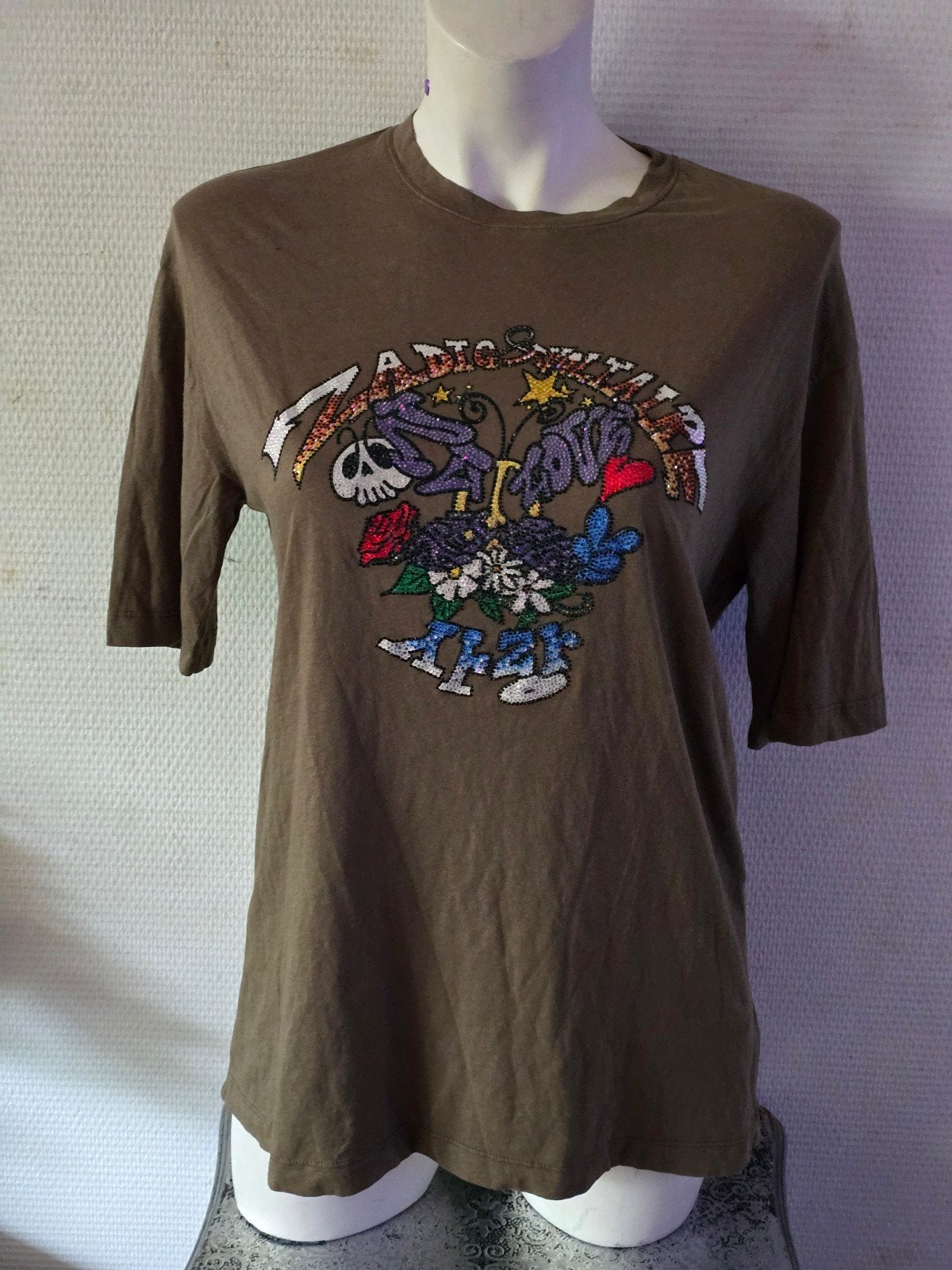 Zadig & Voltaire dames T-shirt met strass - Maat S, Zadig & Voltaire, Ophalen of Verzenden, Korte mouw, Maat 36 (S)