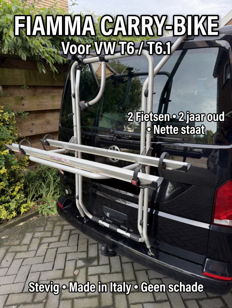Fiamma Carry-Bike voor VW T6 / T6.1, Ophalen, 2 fietsen, Gebruikt, Achterklepdrager