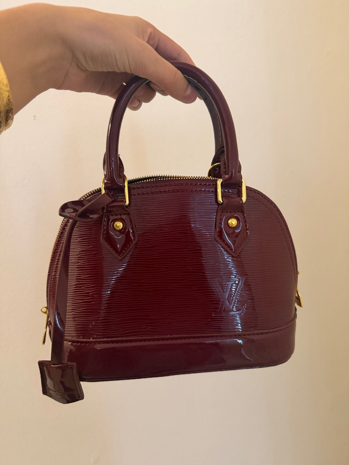 Bordeaux roze tas, Ophalen of Verzenden, Zo goed als nieuw, Overige kleuren, Handtas