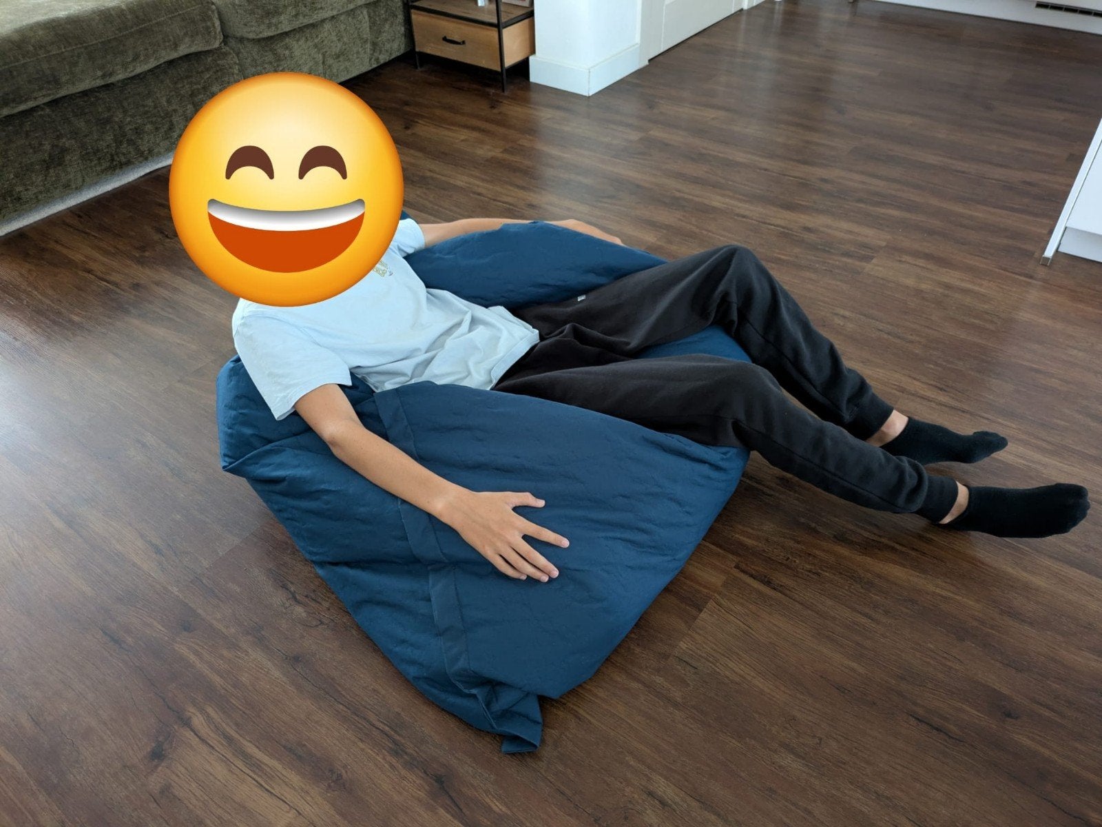 Zitzak van Sugarpufy, Huis en Inrichting, Ophalen, Zo goed als nieuw, Blauw
